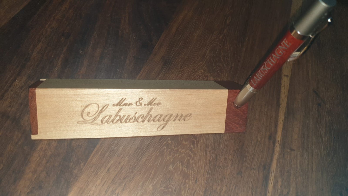 Personalized Maplewood Pen stand