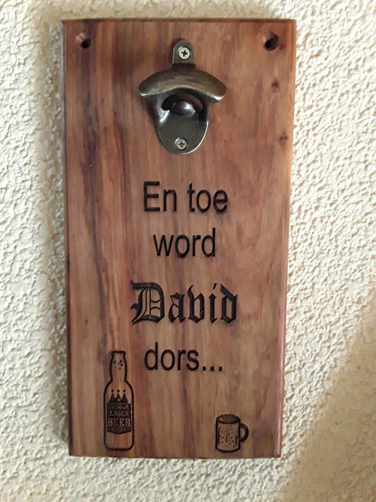 Personalized Wall Hanging Bottle Opener