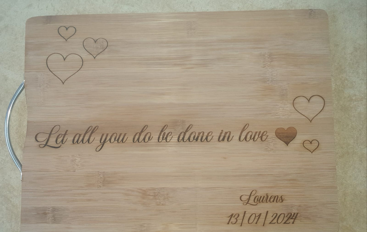 Personalized Bamboo cutting board