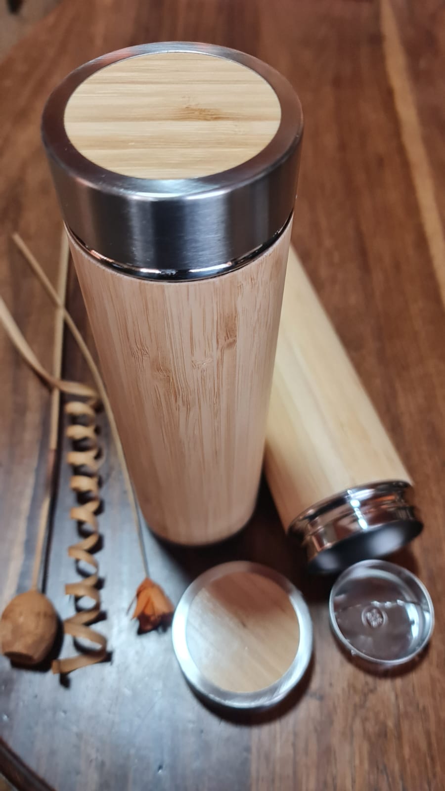 Personalized Bamboo Flask or Traveling mug