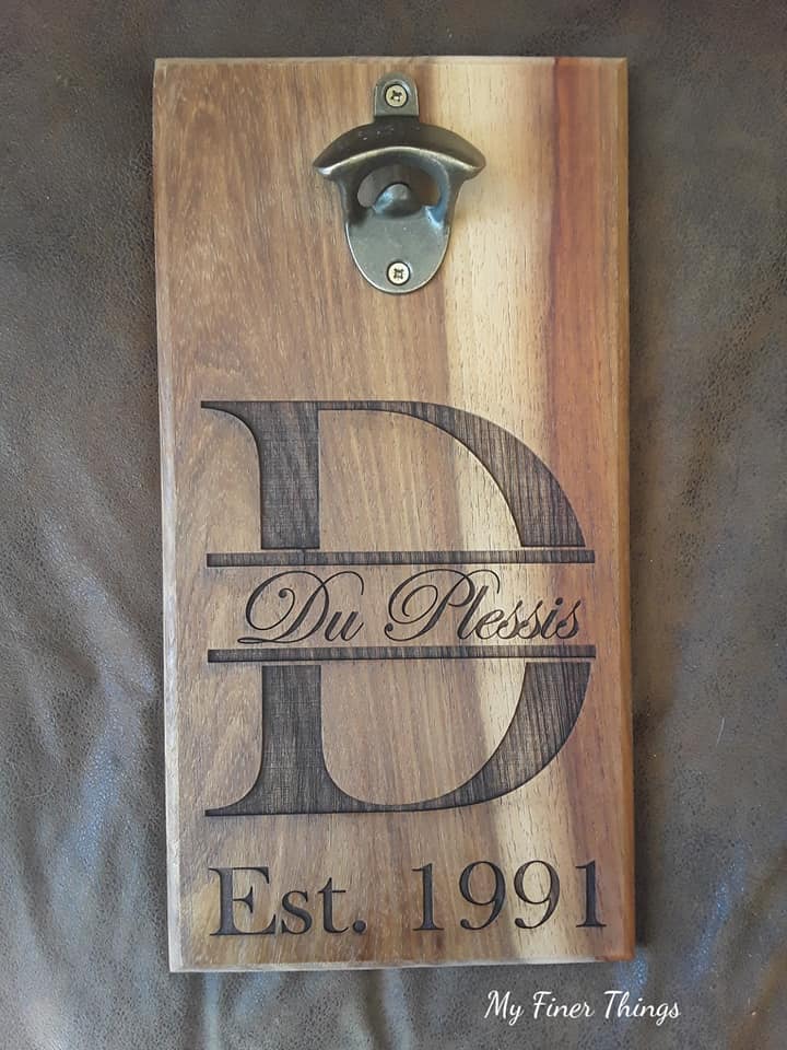 Personalized Wall Hanging Bottle Opener