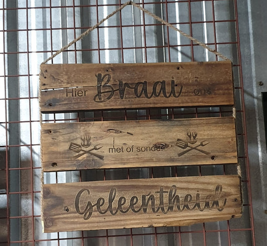 Engraved Braai Sign