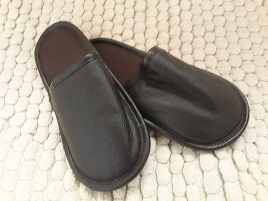 Personalized Genuine Leather Slippers (Small)