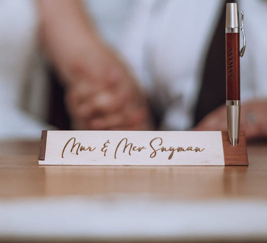 Personalized Maplewood Pen stand