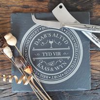 Personalized Chateau Cheese Board & Knife Set