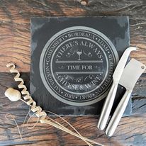 Personalized Slate Cheese board with utensils